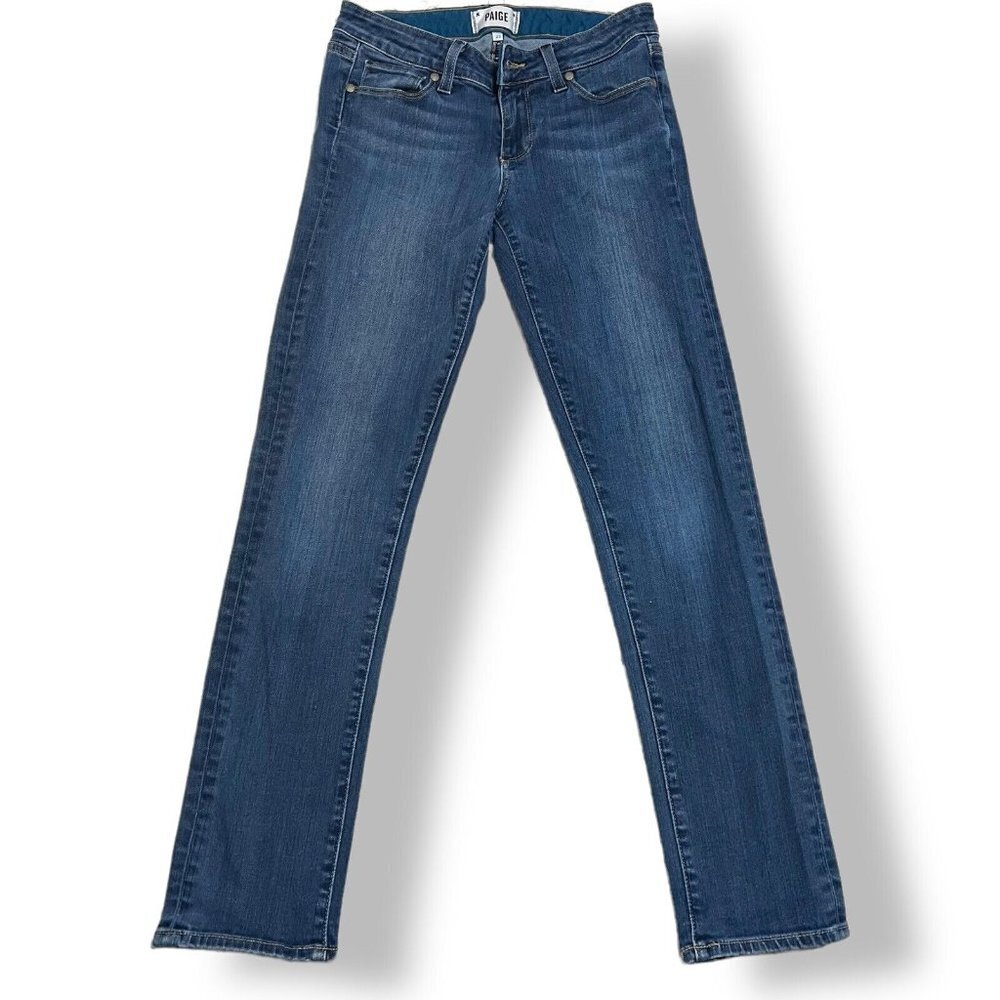 PAIGE Skyline Skinny Jeans Women's Size 25 Blue Low Rise 5-Pocket Cotton‎ Blend